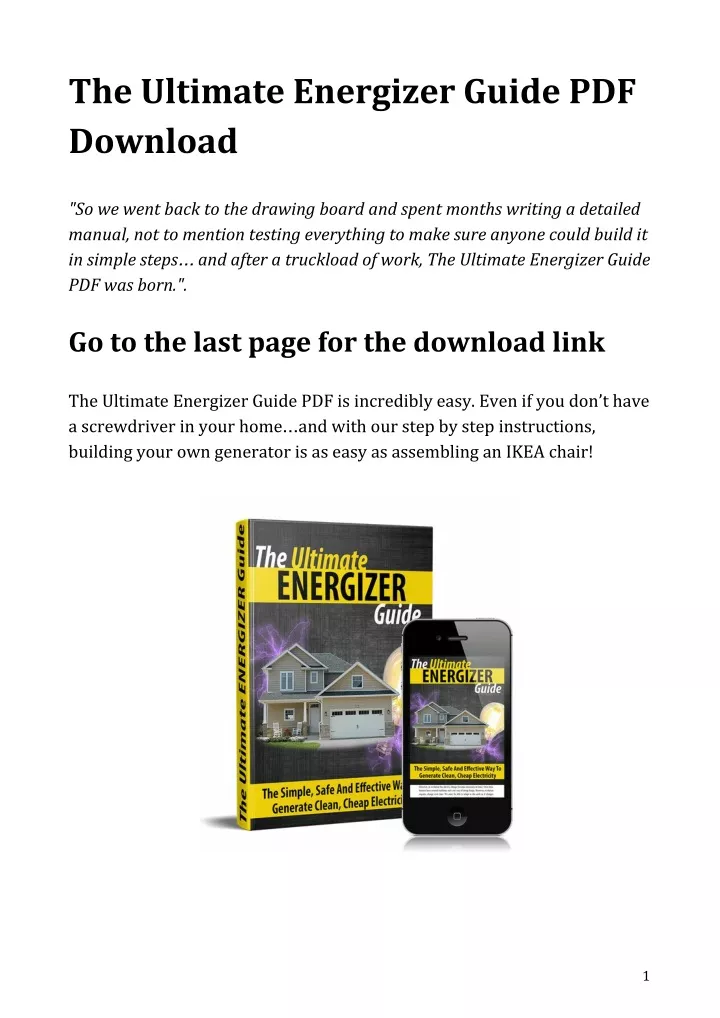 the ultimate energizer guide pdf download
