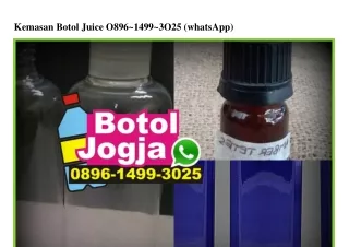 Kemasan Botol Juice 089614993025[wa]
