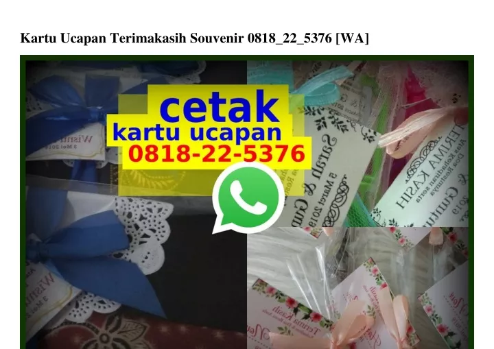 kartu ucapan terimakasih souvenir 0818 22 5376 wa