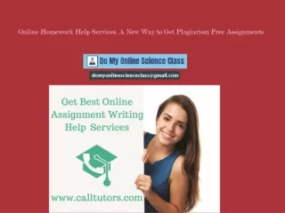 Online Homework Help Services: A New Way to Get Plagiarism Free Assignments
