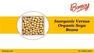 Inorganic Versus Organic Soya Beans