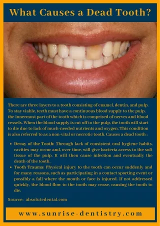 What Causes a Dead Tooth?