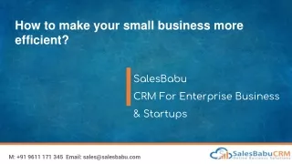 How to make your small business more efficient?