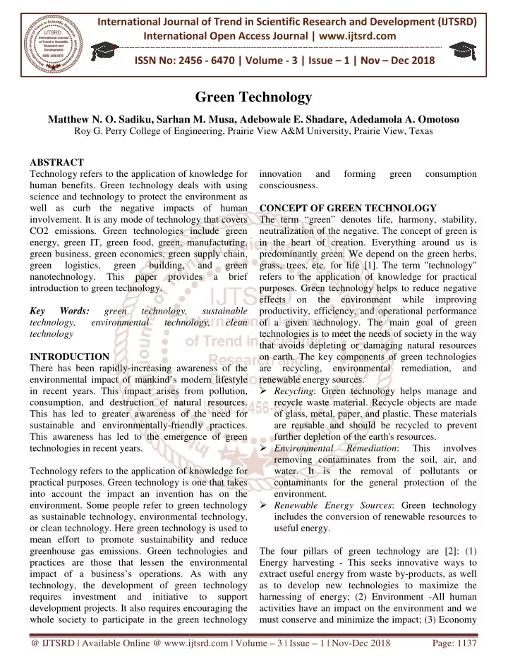 international journal of trend in international