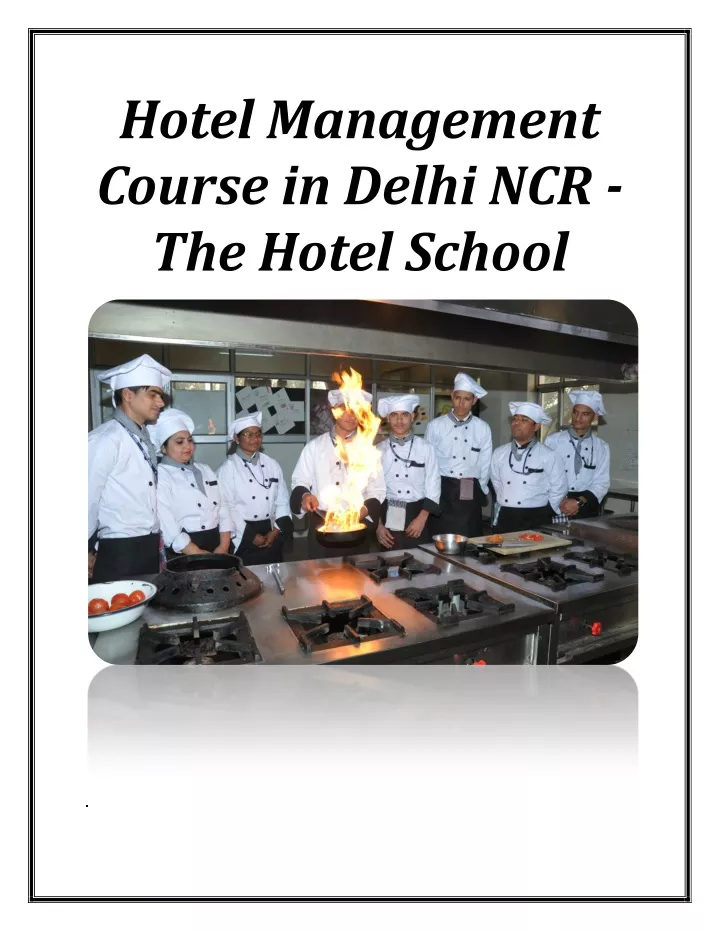 hotel management course in delhi ncr the hotel