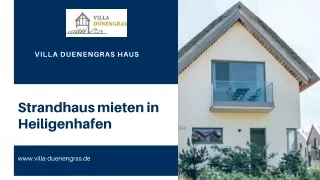 Strandhaus mieten in Heiligenhafen Mit kleinem Budget - Villa Dünengras