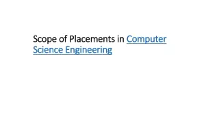 Scope of Placements in Computer Science Engineering