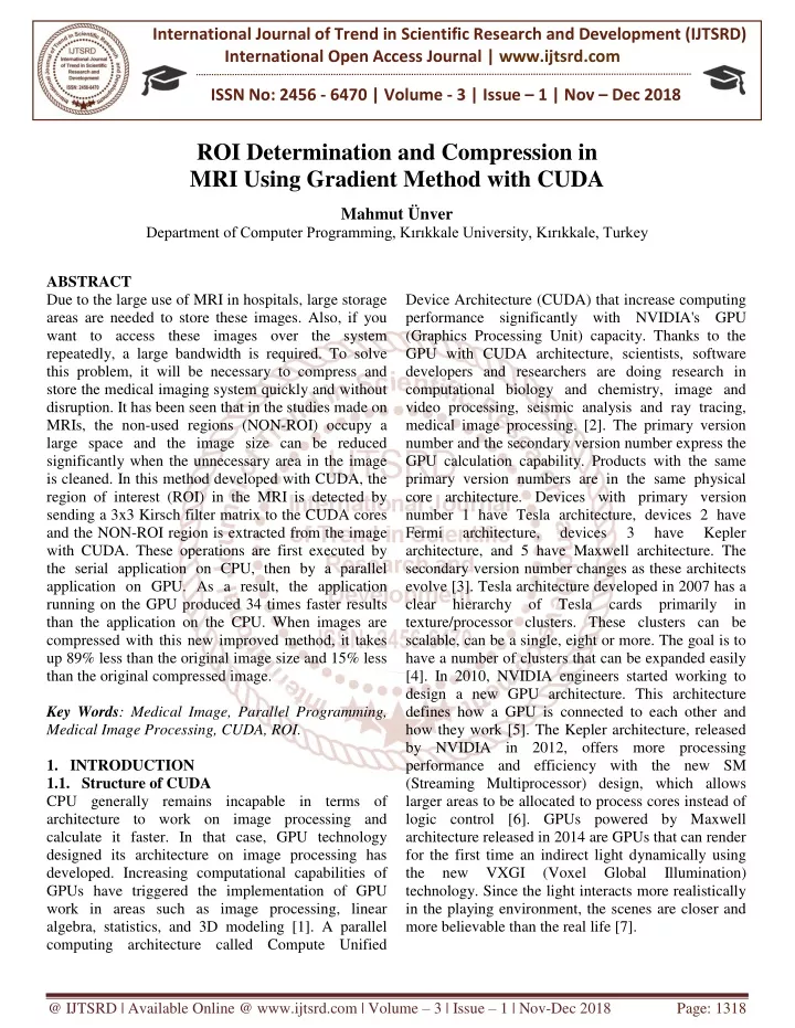 international journal of trend in scientific