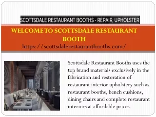 Welcome To Scottdale Restaurant Booths
