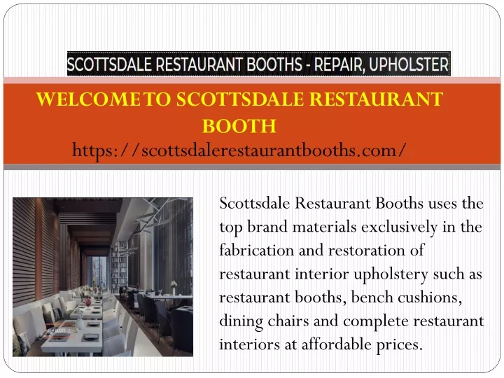 welcome to scottsdale restaurant booth