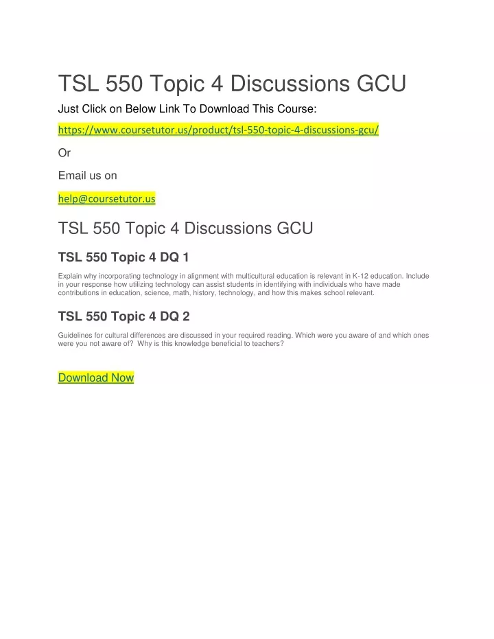 tsl 550 topic 4 discussions gcu just click