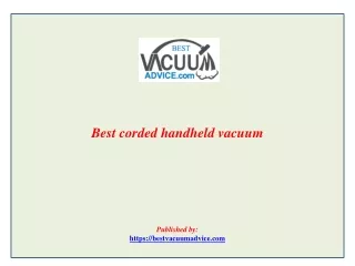 Best corded handheld vacuum