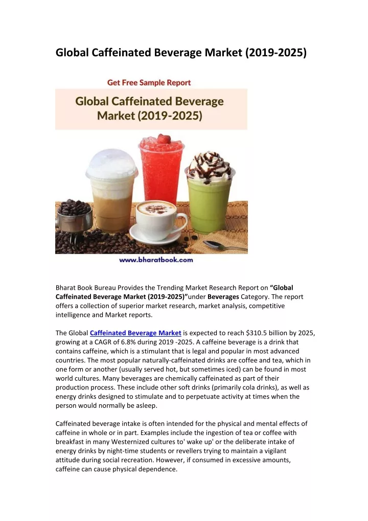 global caffeinated beverage market 2019 2025