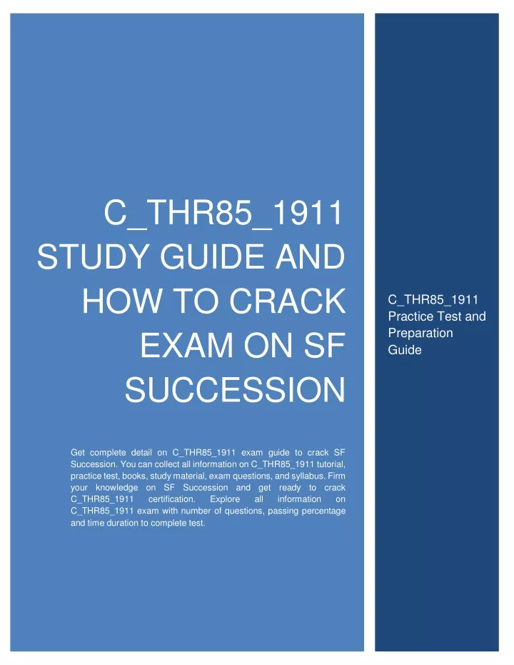 c thr85 1911 study guide and how to crack exam