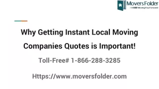 Why Receiving Local Moving Companies Quotes is Important?