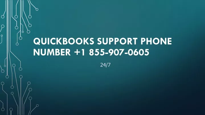 quickbooks support phone number 1 855 907 0605