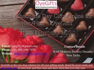 Send Chocolate Day Gifts Online for Her/Him - OyeGifts