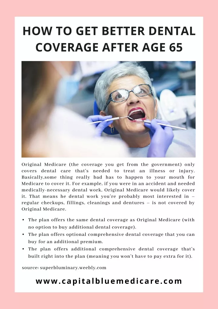 how to get better dental coverage after age 65