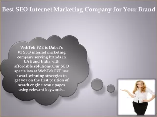 Best SEO Internet Marketing Company for Your Brand