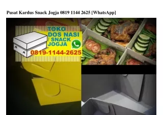 Pusat Kardus Snack Jogja 0819–1144–2625 (whatsApp)