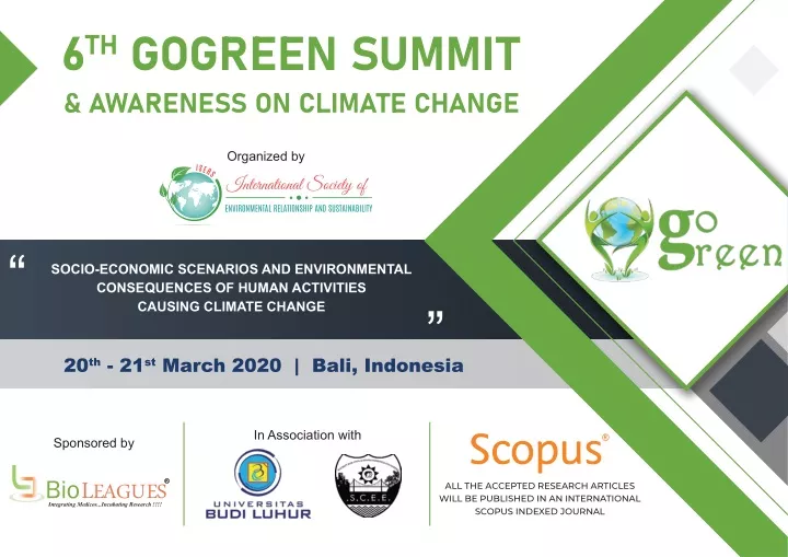 6 th gogreen summit awareness on climate change
