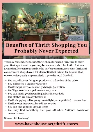 Benefits of Thrift Shopping You Probably Never Expected