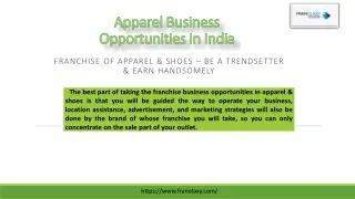 Apparel Business Opportunities in India