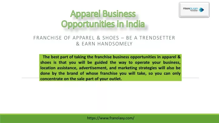franchise of apparel shoes be a trendsetter earn