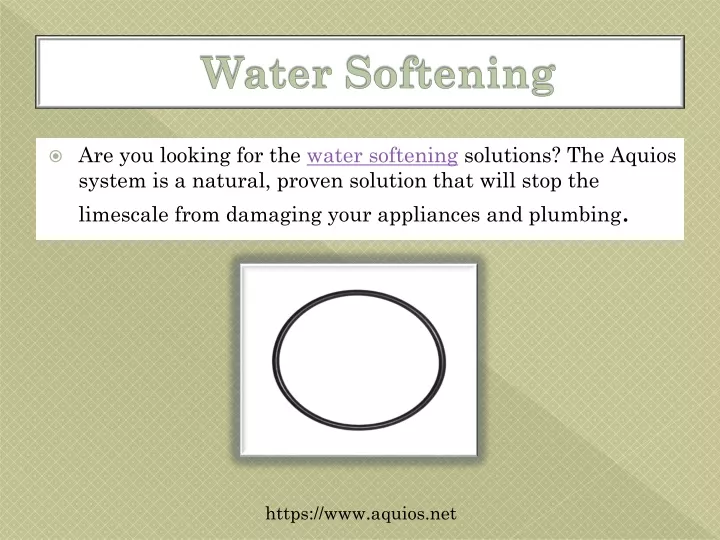 water softening