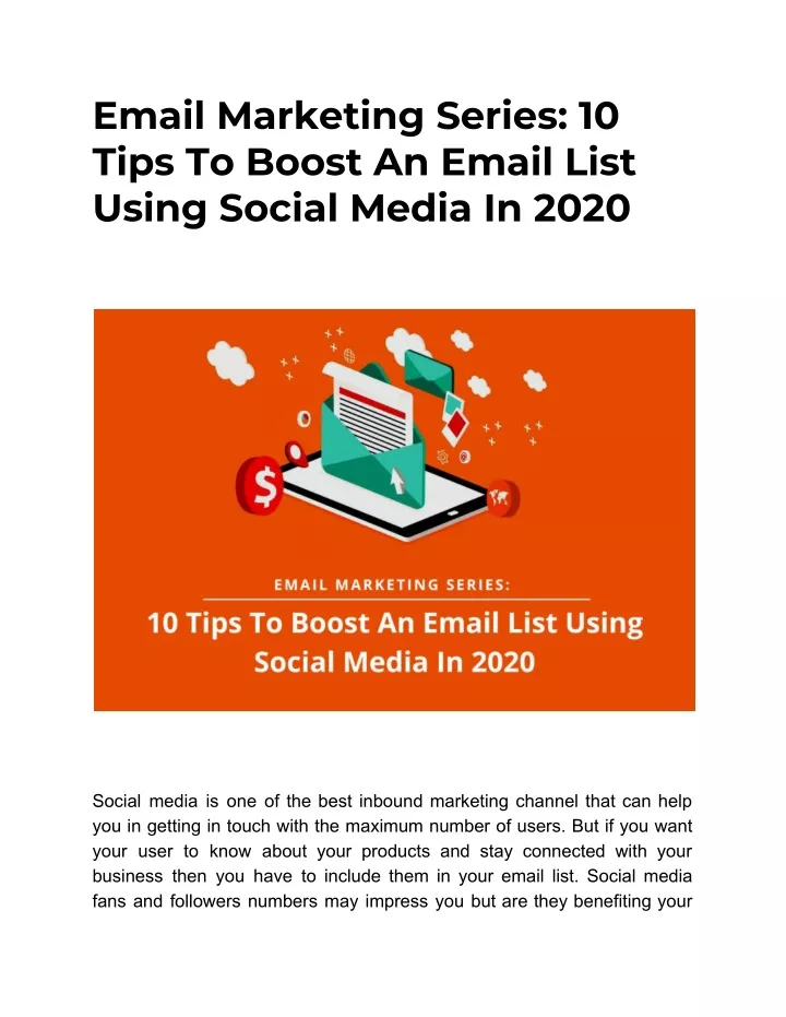 email marketing series 10 tips to boost an email