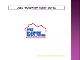 DOES FOUNDATION REPAIR WORK?
