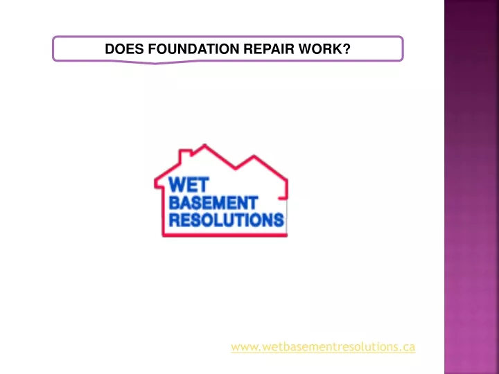 does foundation repair work