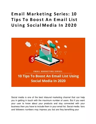 10 Tips To Boost An Email List Using Social Media In 2020
