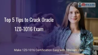 [PDF] Top 5 Tips to Crack Oracle 1Z0-1016 Exam