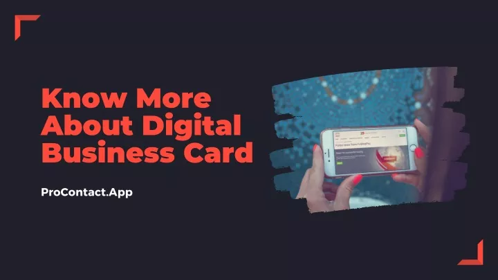 know more about digital business card