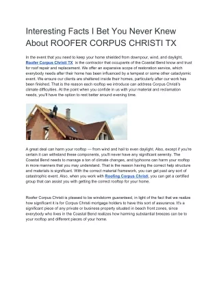 Roofers Corpus Christi TX
