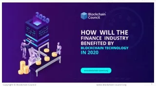How will the Finance industry benefited by Blockchain Technology in 2020