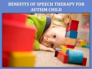 Benefits of Speech Therapy in Bangalore for Autism Child | Capaar4autism