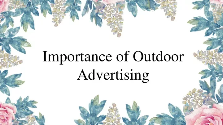 importance of outdoor advertising