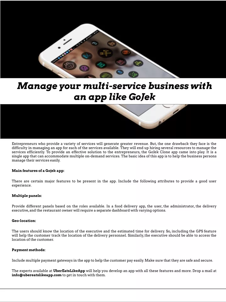 m anage your multi service business with