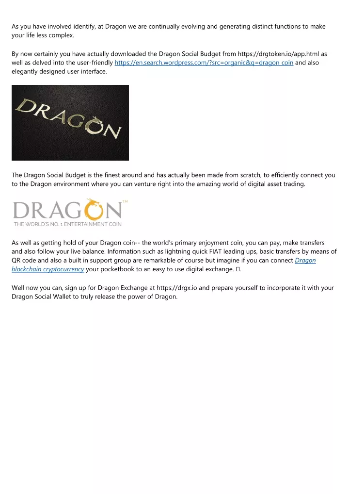 as you have involved identify at dragon