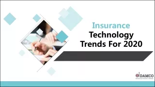 Insurance Technology Trends For 2020