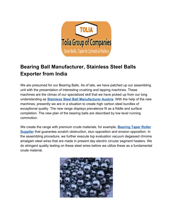 bearing ball manufacturer stainless steel balls