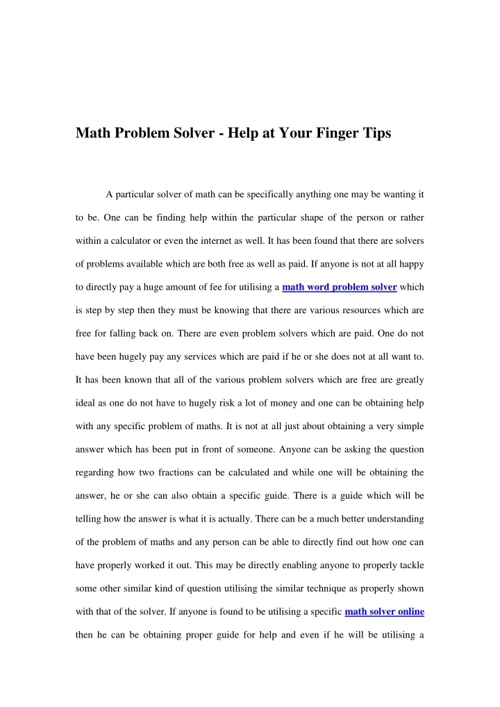 math problem solver help at your finger tips