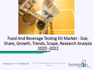 Global Food and Beverage Testing Kits Market Emerging Growth Analysis 2022