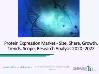 Protein Expression Market Worldwide Business Growth and Future Prospects 2022