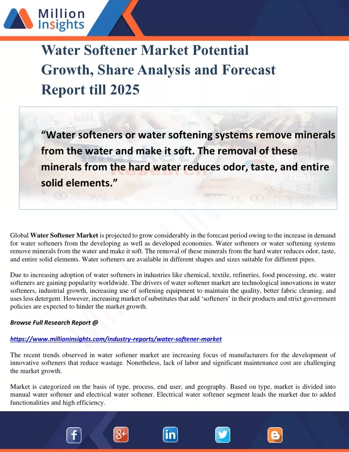 water softener market potential growth share