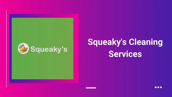 squeaky s cleaning services