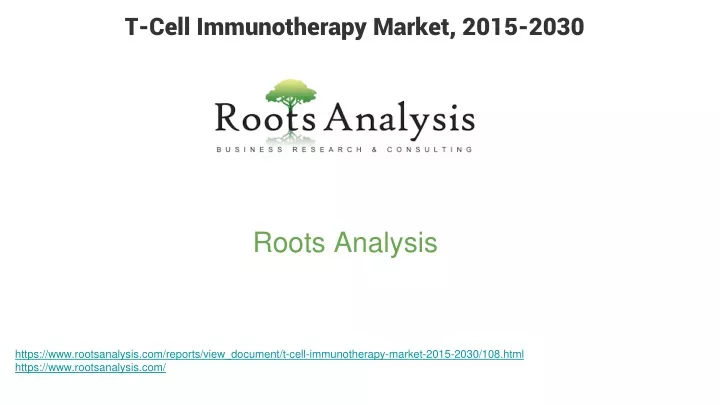 t cell immunotherapy market 2015 2030