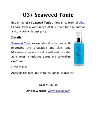 O3  Seaweed Tonic